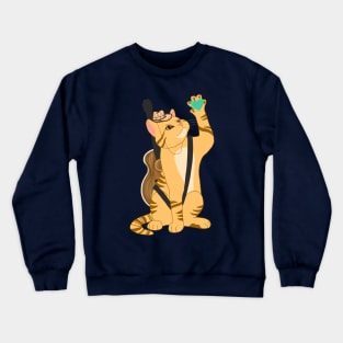 MUSICIAN COWBOY CAT Crewneck Sweatshirt